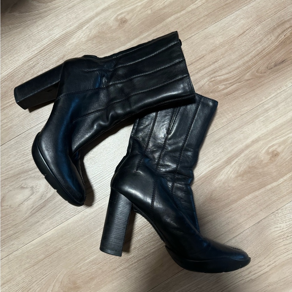 Vintage Brazilian Leather Black Boots